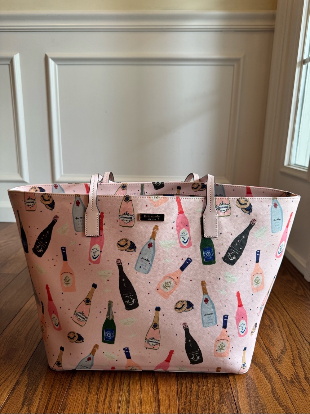 Kate Spade Shore Street Margareta Pink Saffiano Champagne Tote Bag